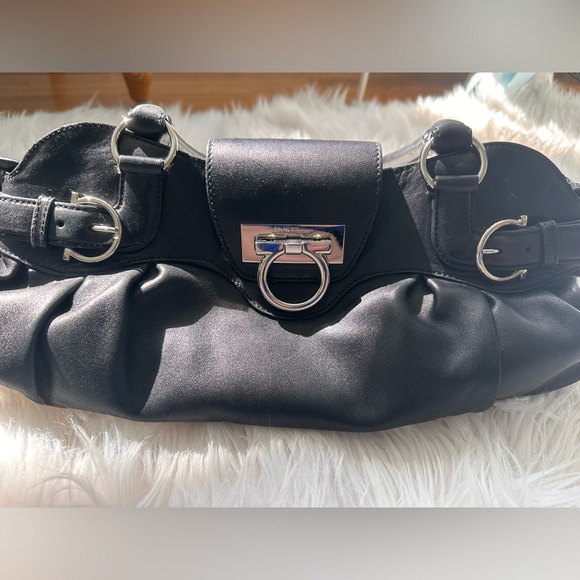 Black Leather Ferragamo Handbag - Picture 3 of 15